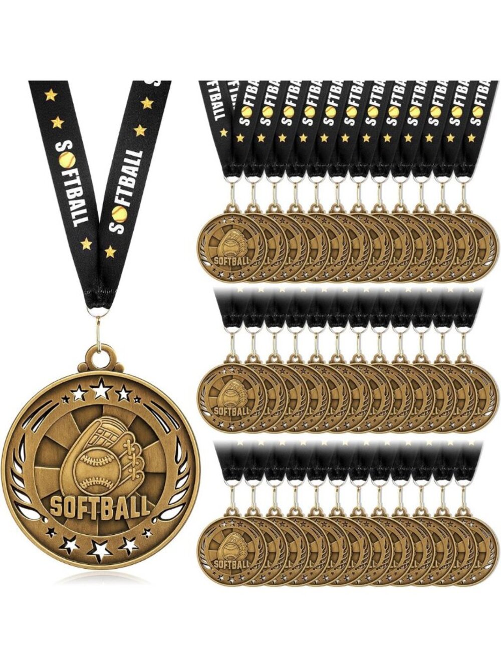 Gold Medals 2" Trophies - 12/36/72 Pack for Awards, Sports, Competitions